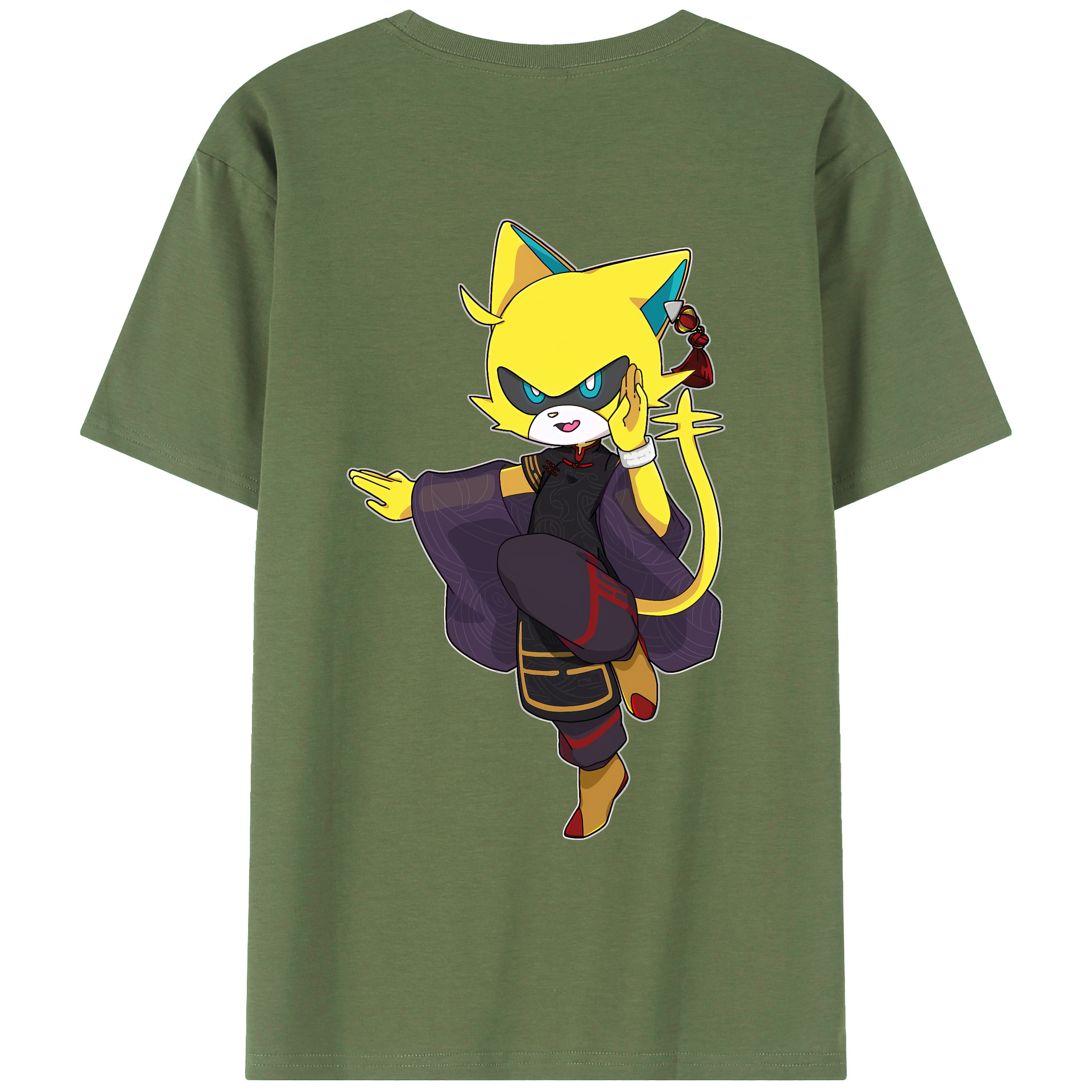 （画像用） 妖怪ウォッチ Yo-kai Watch 綿100％ メンズ半袖Tシャツ（バックプリント） 通気性